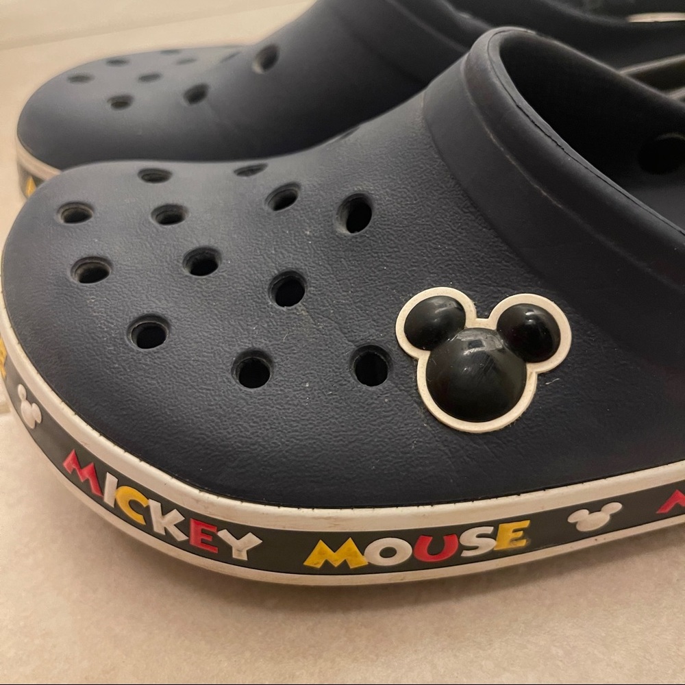 Rare Crocs Crocband Mickey Mouse III Clog Navy Blue DISNEY Limited Edition